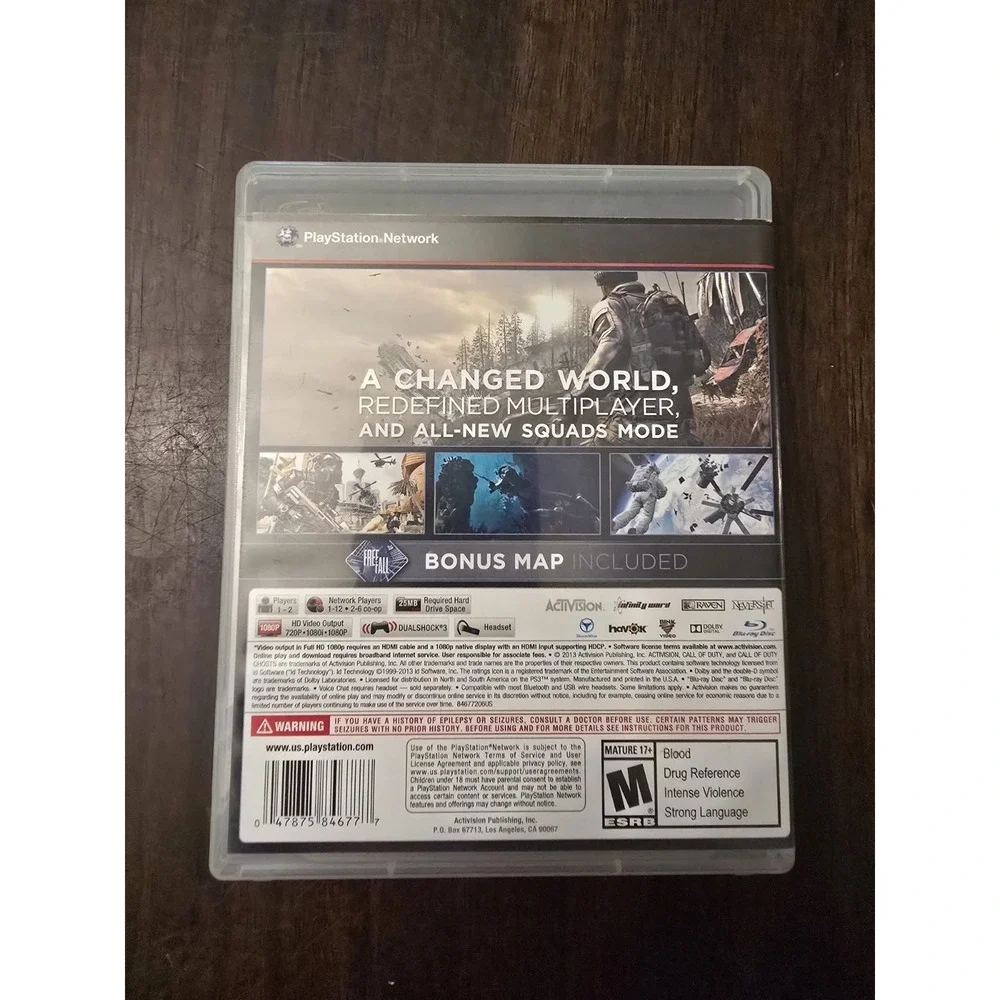 Call of Duty: Ghosts - Sony PlayStation 3, Activision, Rated Mature, Infinity Wa
